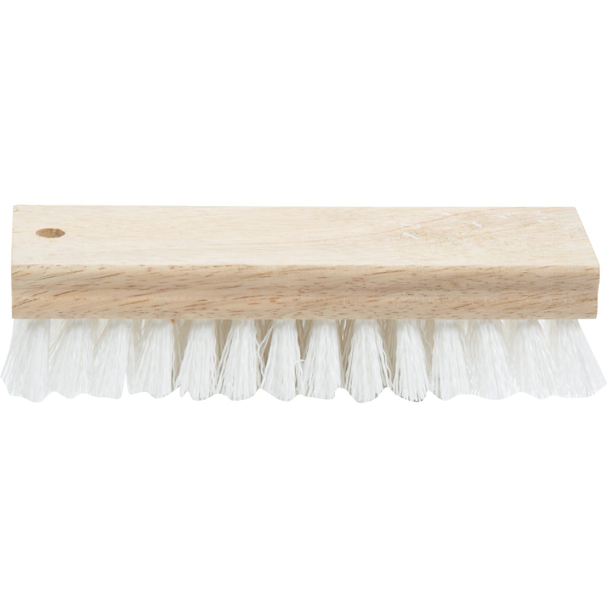 7-1/4 Inch Crimped White Polypropylene Bristle Hardwood Scrub Brush