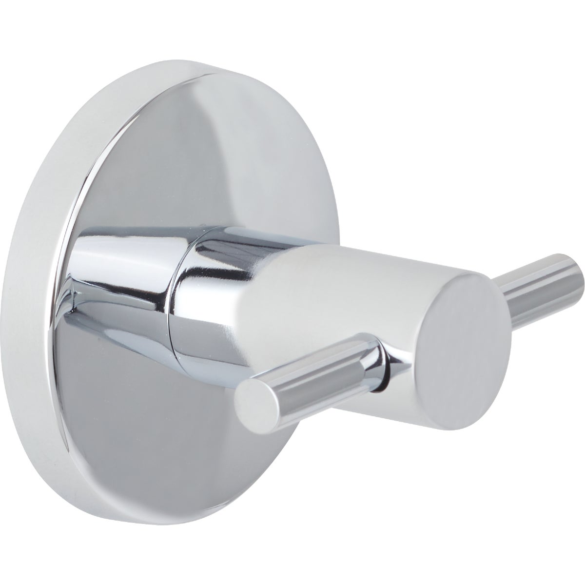 Triton Chrome Robe Hook - Modern Design, Zinc/aluminum, 2 Hooks