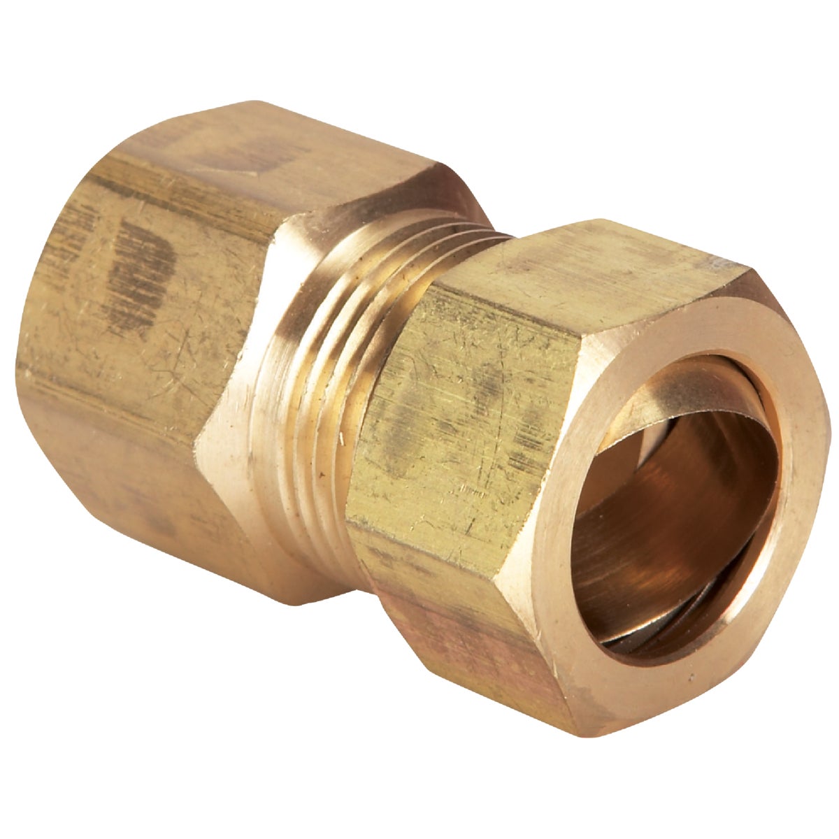 5/8 In. X 1/2 In. Brass Union Compression Adapter - Durable Plumbing Fitting