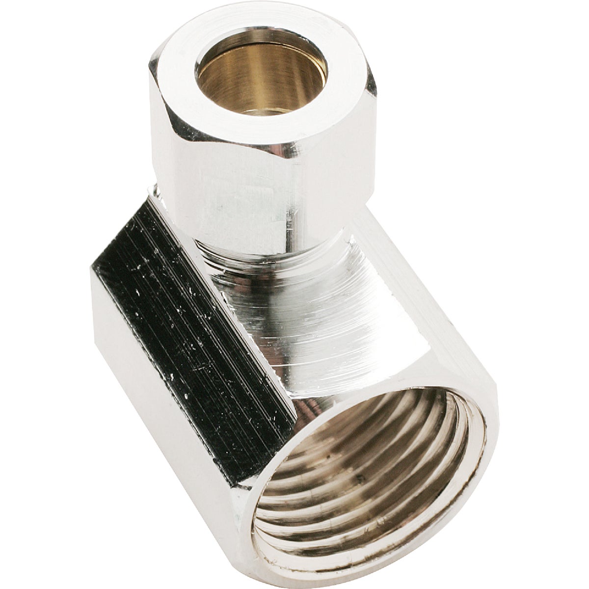 3/8 Inch Fip X 3/8 Inch Od Chrome-plated Female Angle Connector