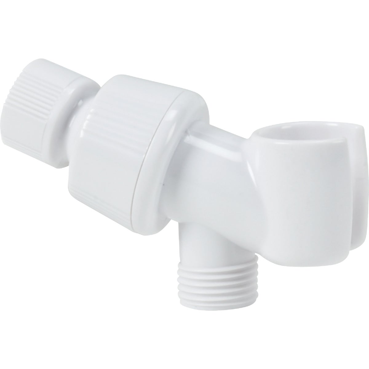 White Plastic Shower Bracket For Standard Shower Arms