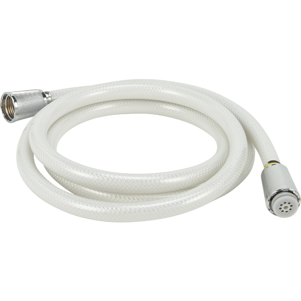 72 Inch White Antitwist Shower Hose With Vacuum Breaker