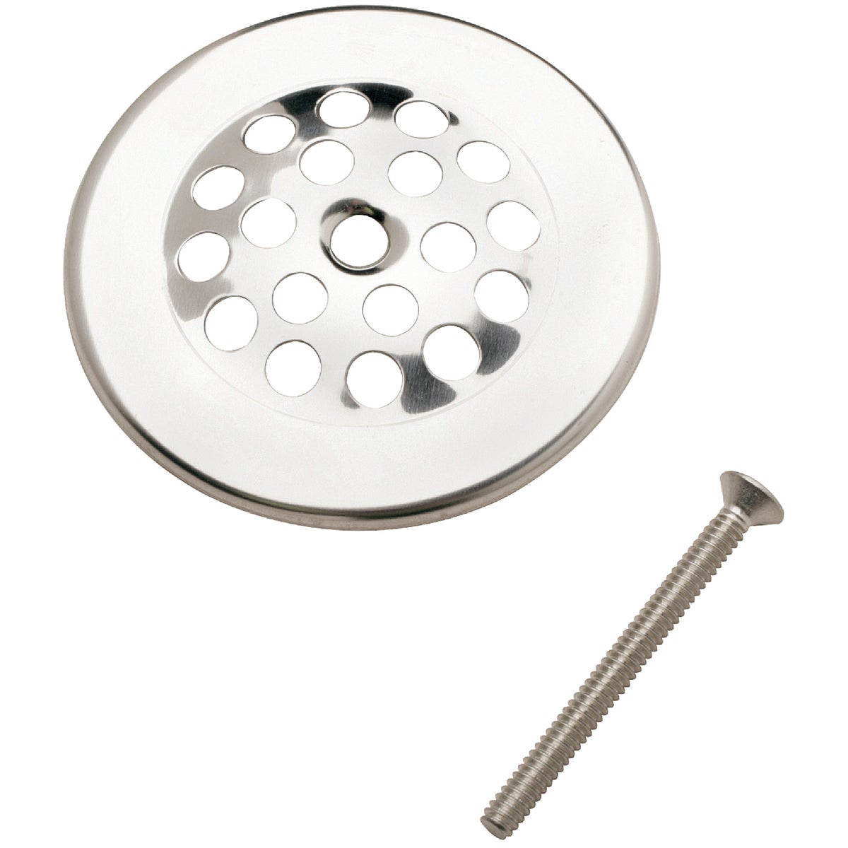 2 Inch Dome Cover Tub Drain Strainer With Chrome Finish And Screw