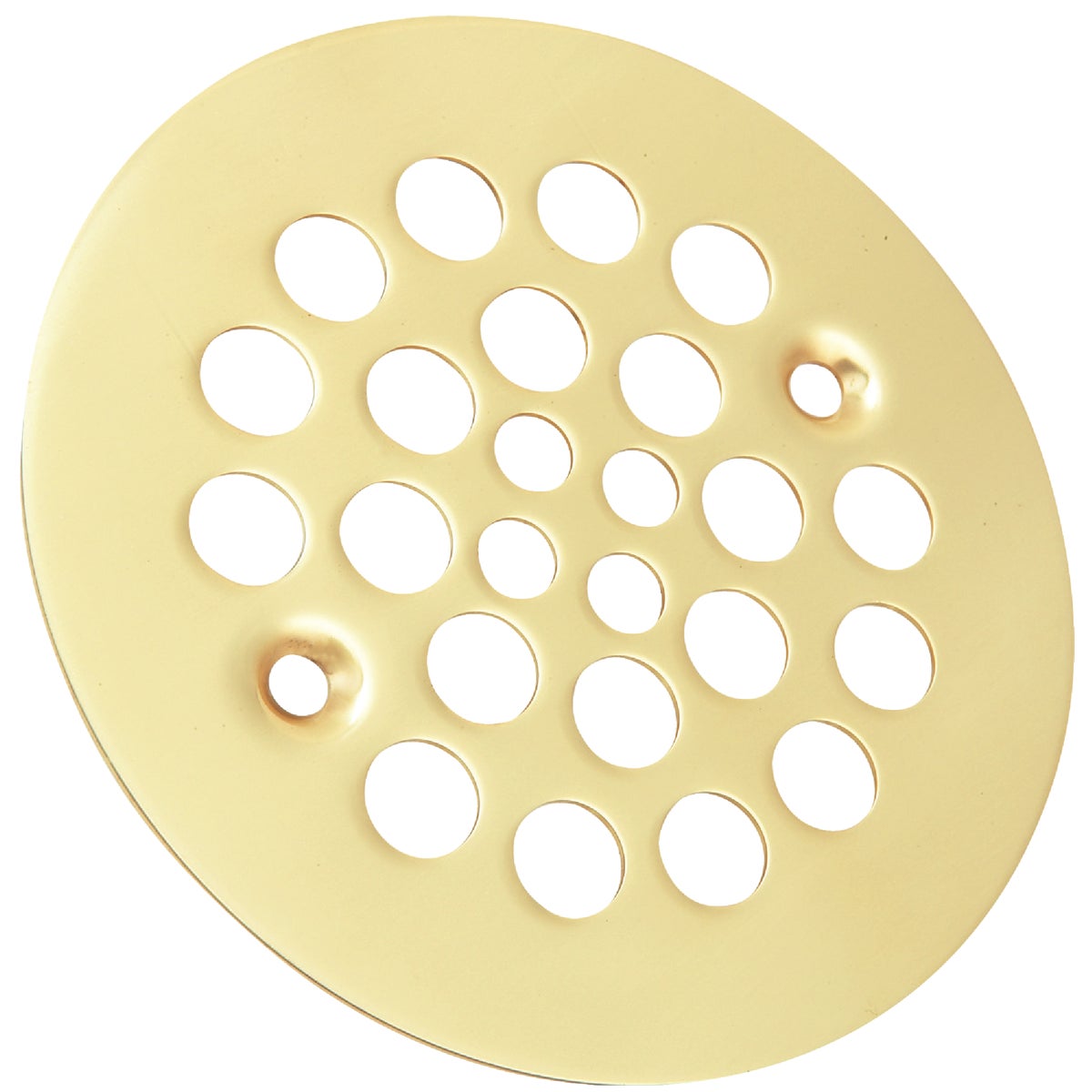 4-1/4 Inch Polished Brass Shower Drain Strainer For 4 To 4-1/4 Inch Drains