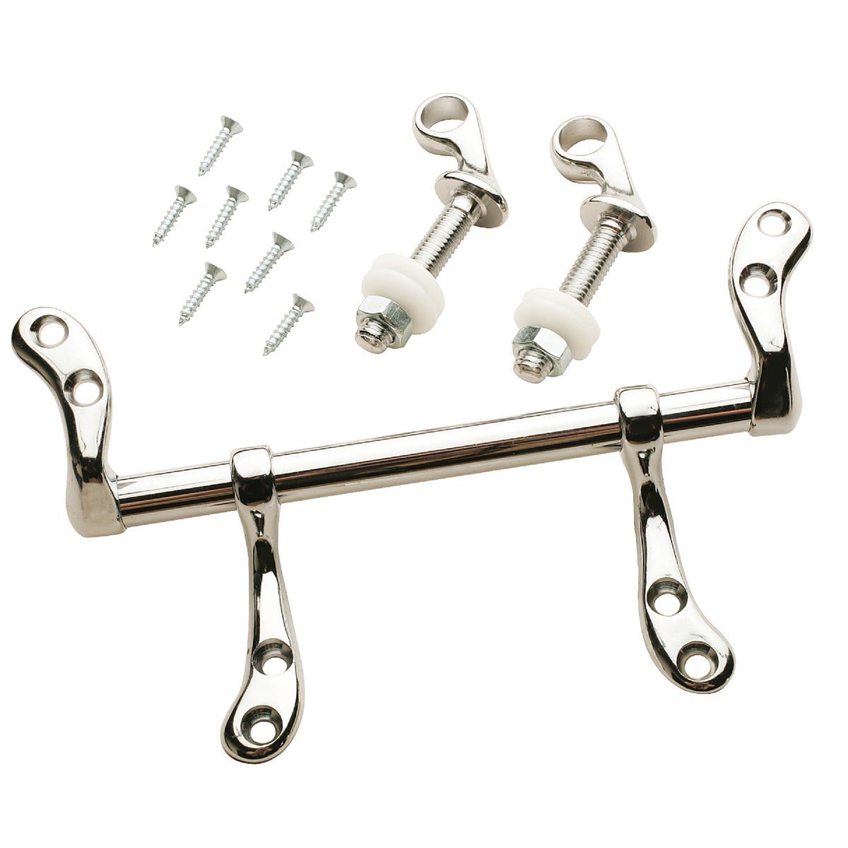 Chrome Plated Brass Toilet Seat Hinge With Screws, Washers, And Nuts