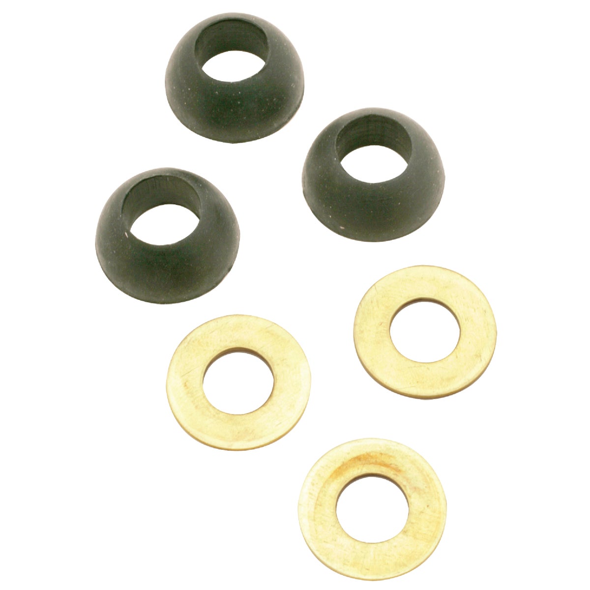 3/8 Inch Black Cone Faucet Washer Set With Friction Rings - Model 420734