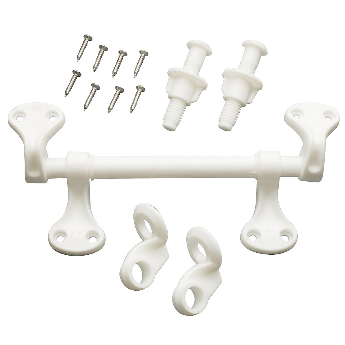 1/2" White Polyethylene Toilet Seat Hinge With Brass Chrome-plated Screws