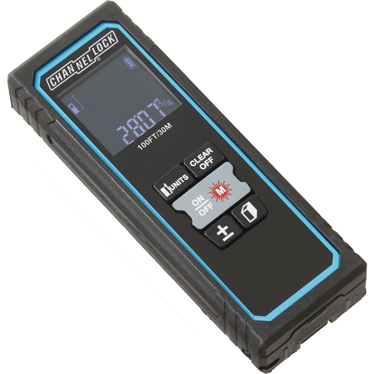 100 Ft. Compact Laser Distance Measurer With Lcd Display And Ergonomic Grip