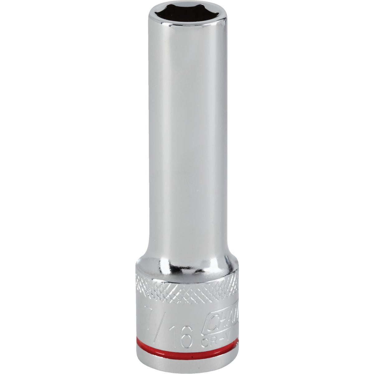 1/2 In. Drive 7/16 In. 6-point Deep Standard Socket - Chrome Vanadium Steel