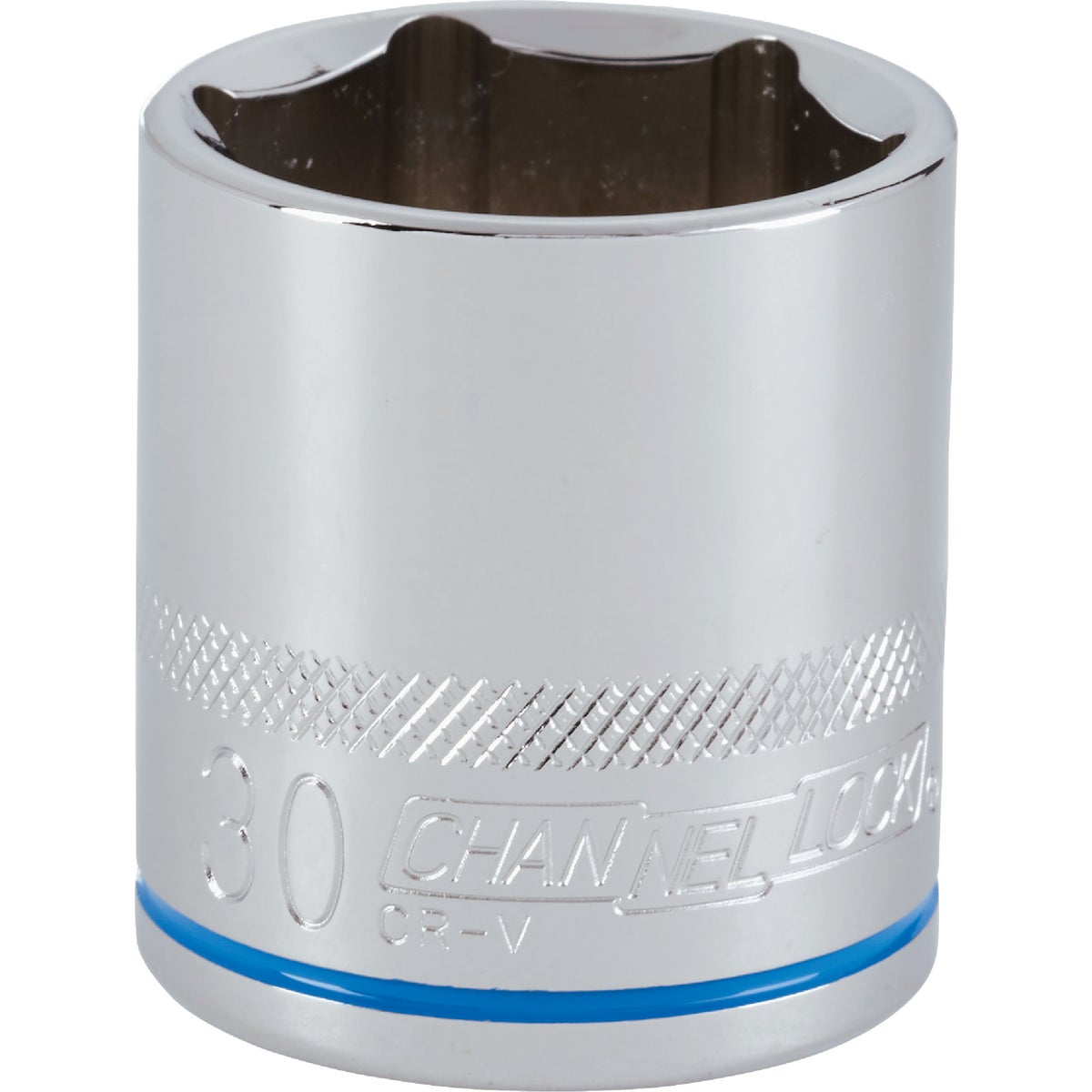 1/2 In. Drive 30 Mm 6-point Shallow Metric Socket - Chrome Vanadium Steel