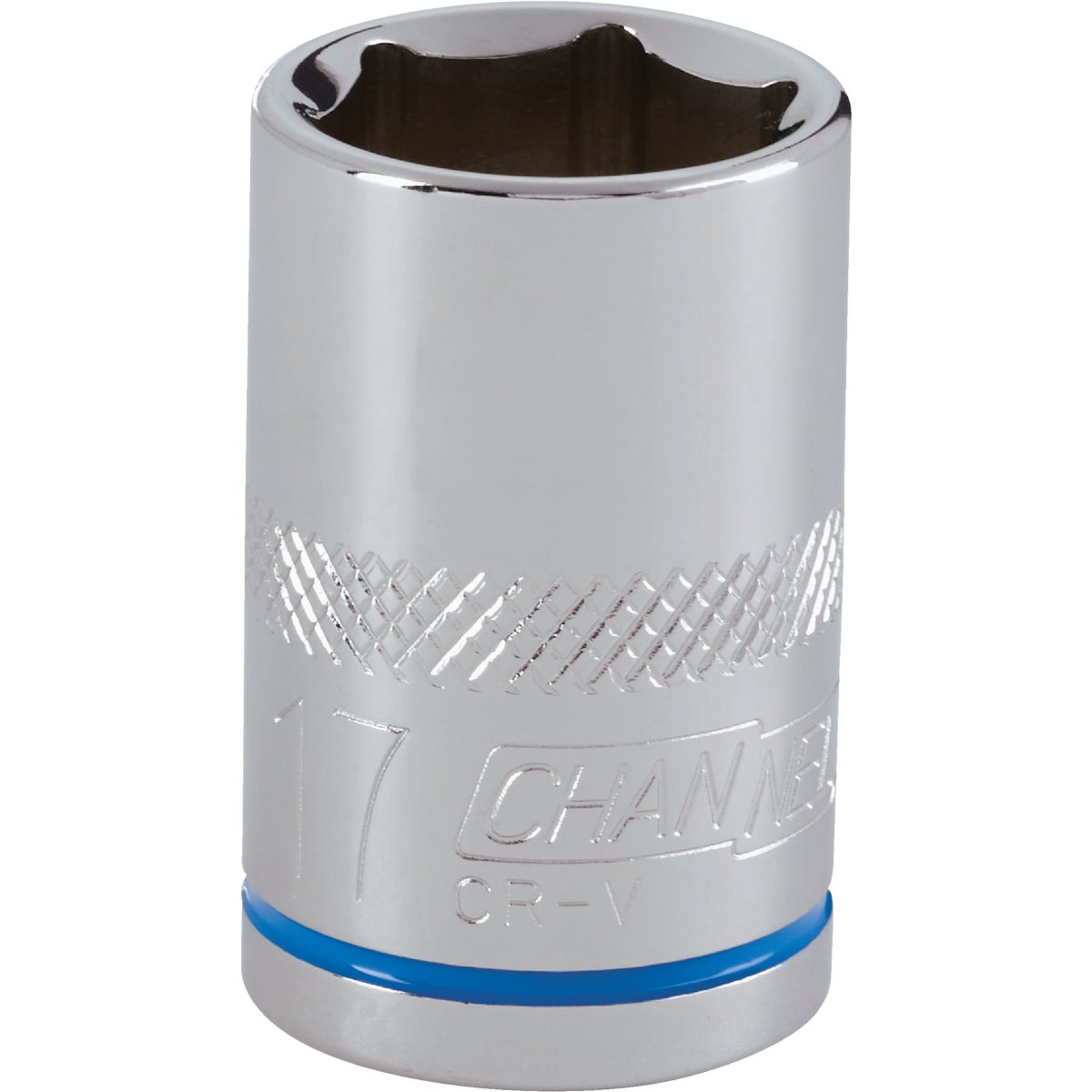 1/2 In. Drive 17 Mm 6-point Shallow Metric Socket - Chrome Finish