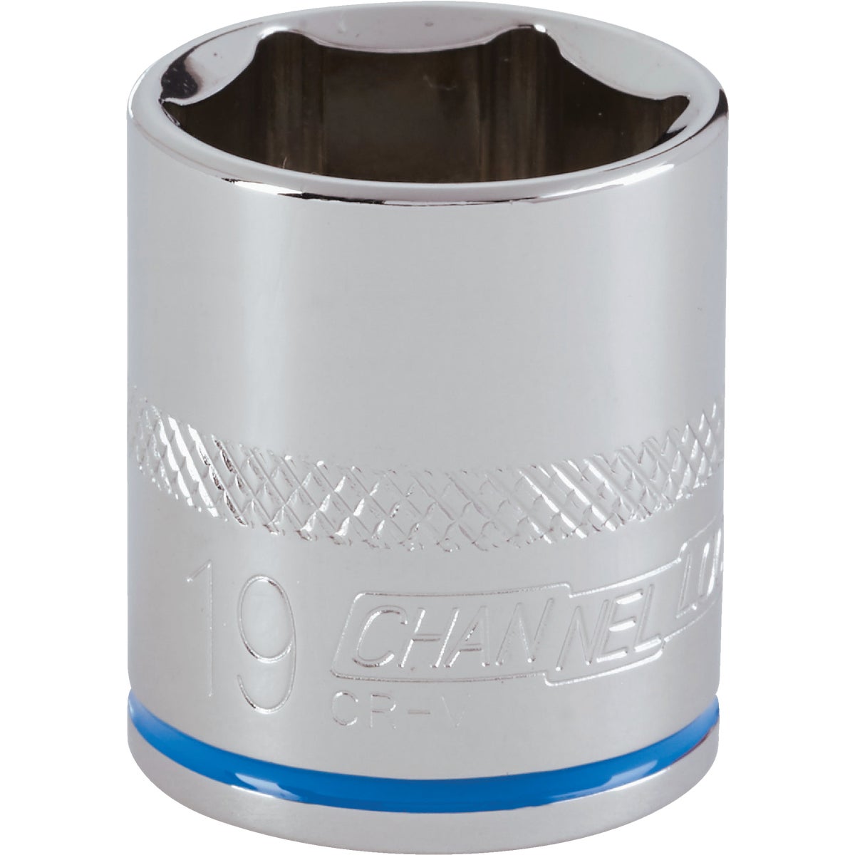 3/8 In. Drive 19 Mm 6-point Shallow Metric Socket - Chrome Finish