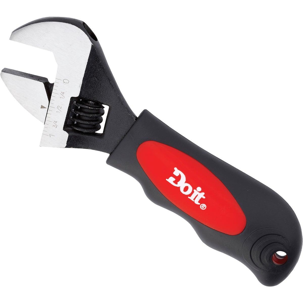 6-1/4 Inch Adjustable Wrench - Chrome Finish, Carbon Steel, Maximum Jaw Capacity 1 Inch