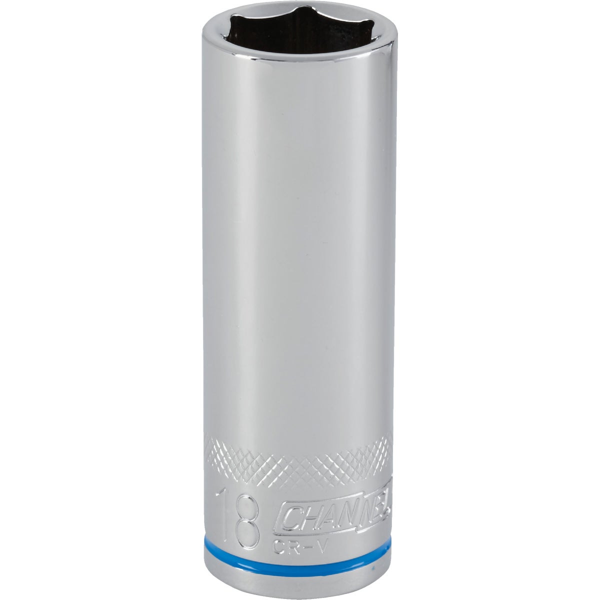 1/2 In. Drive 18 Mm 6-point Deep Metric Socket - Chrome Vanadium Steel