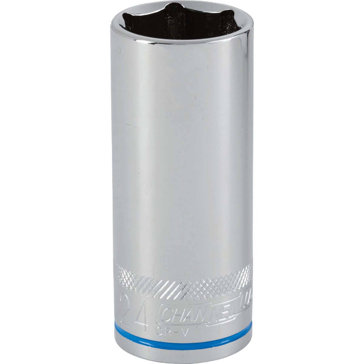 1/2 In. Drive 24 Mm 6-point Deep Metric Socket - Chrome Vanadium Steel