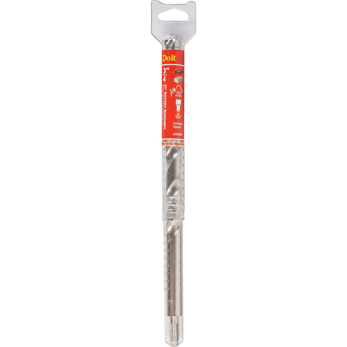 3/4 Inch X 13 Inch Rotary Masonry Drill Bit - High Quality Zinc Finish