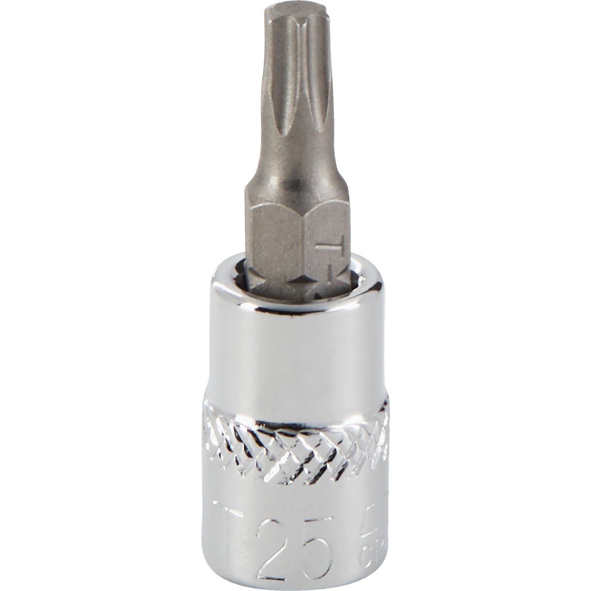 1/4 Inch Drive T25 6-point Torx Bit Socket - Chrome Vanadium Steel