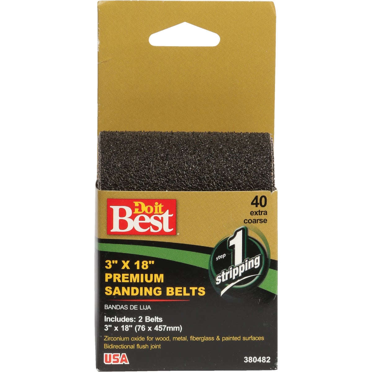 Do it Best 3 In. x 18 In. 40 Grit Heavy-Duty Premium Sanding Belt (2-Pack)
