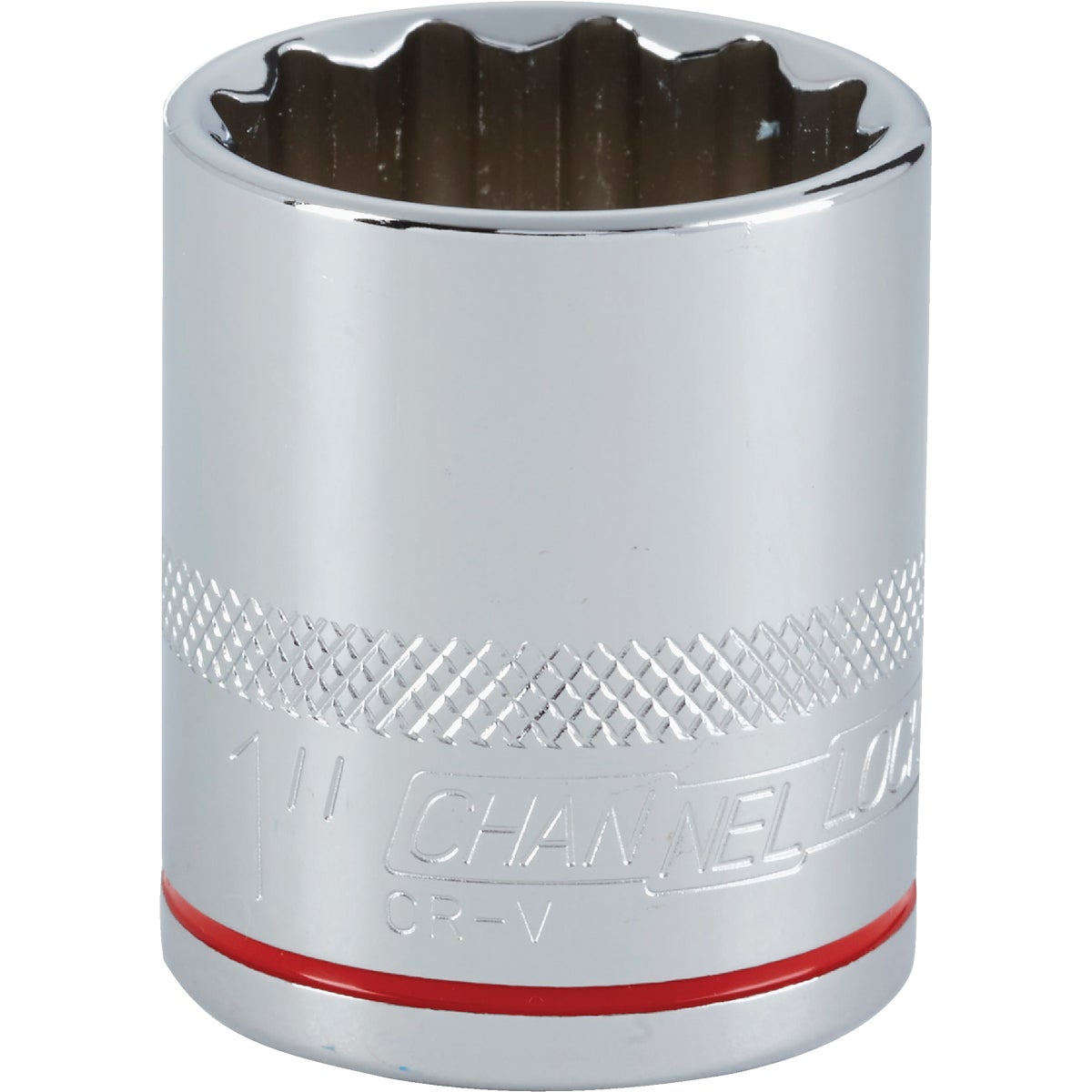 1/2 In. Drive 1 In. 12-point Shallow Standard Socket - Chrome Vanadium Steel