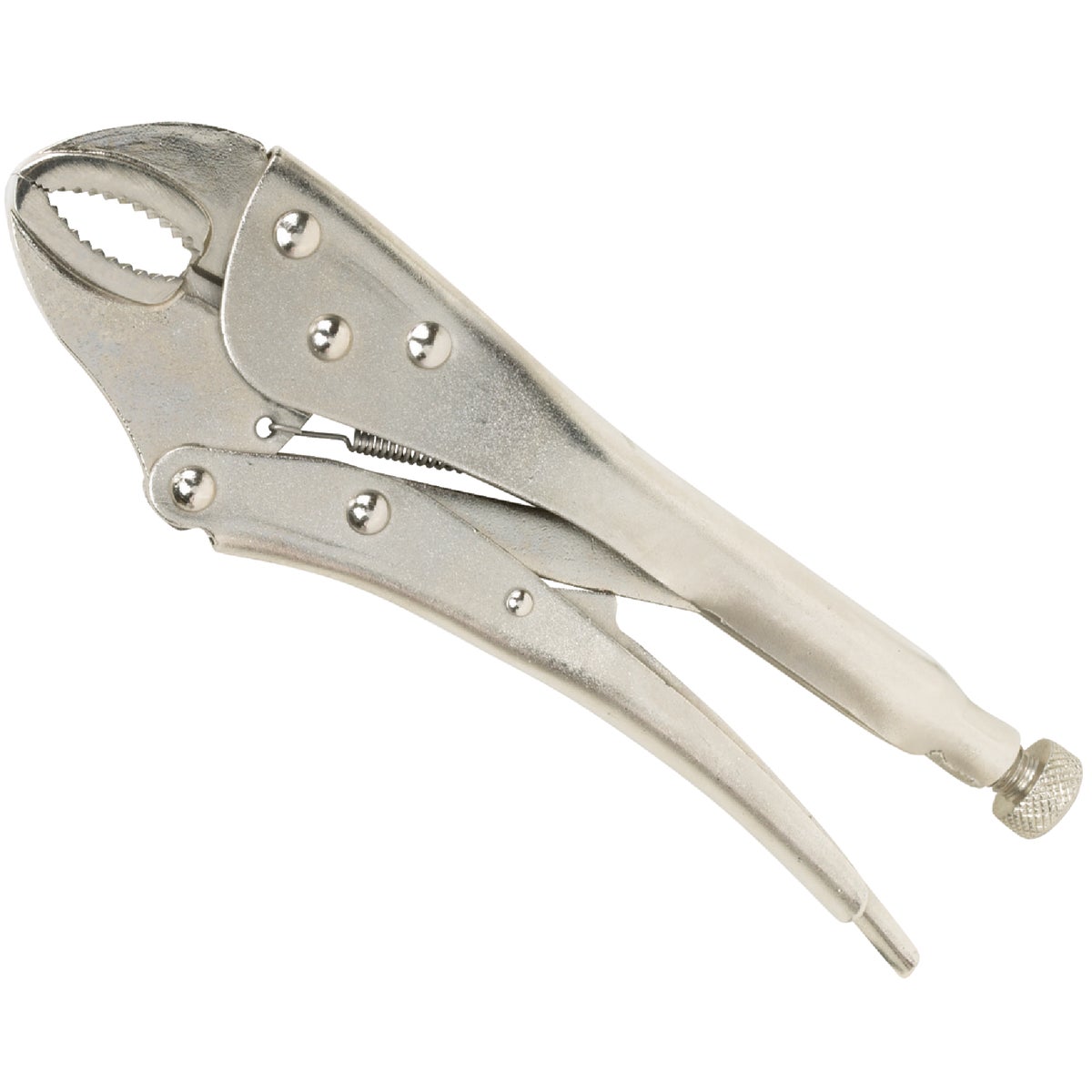 10 Inch Curved Jaw Locking Pliers With Quick-release Lever And Wire Cutter