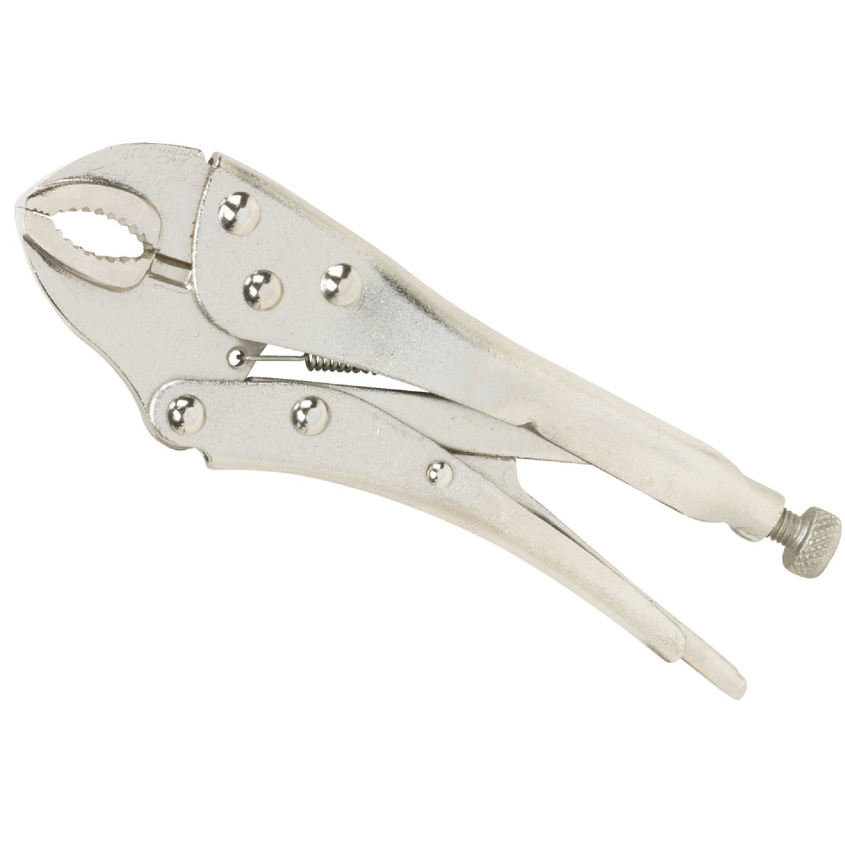 5 Inch Curved Jaw Locking Pliers With Quick-release Lever And Wire Cutter
