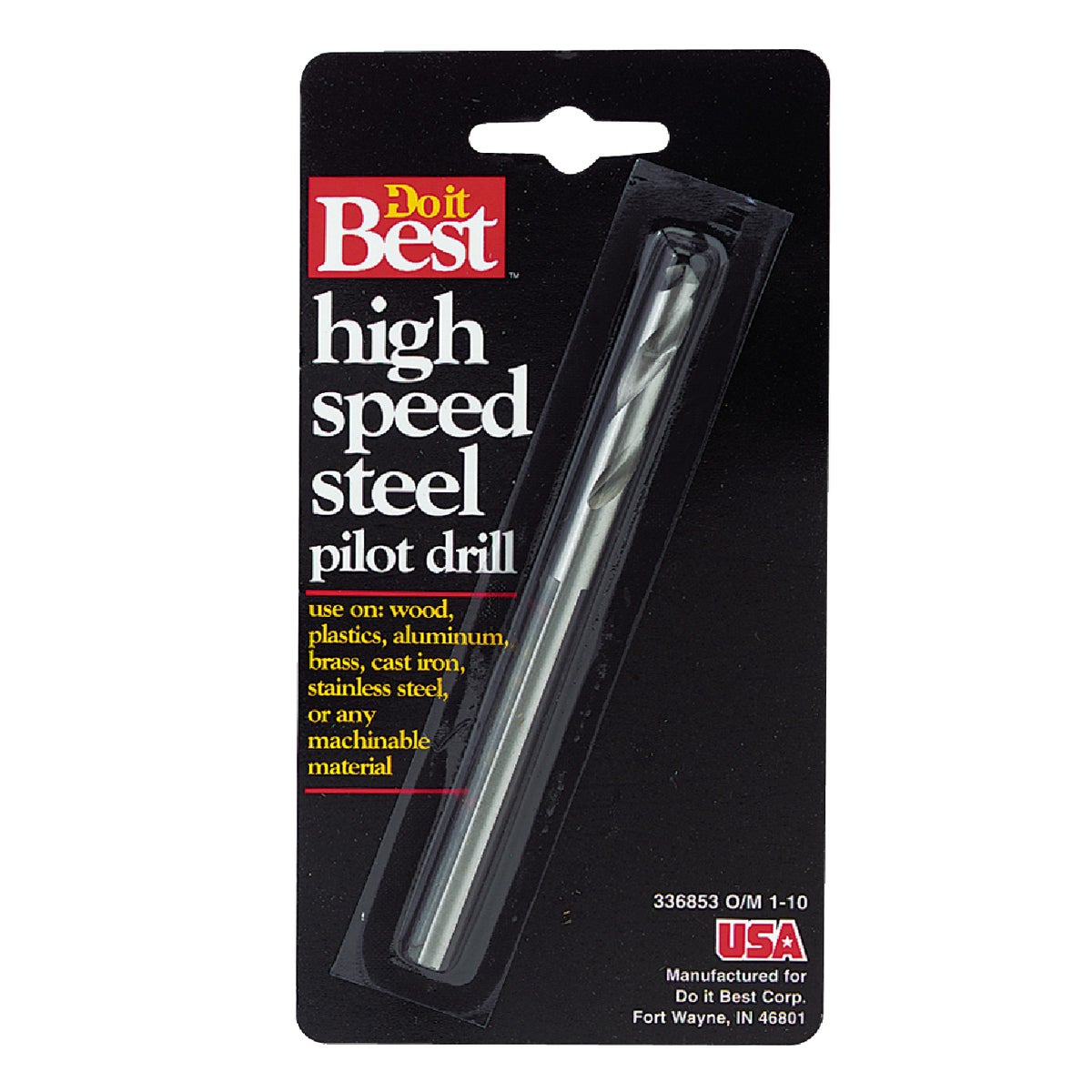 1/4 In. X 4-5/16 In. High-speed Steel Pilot Drill Bit