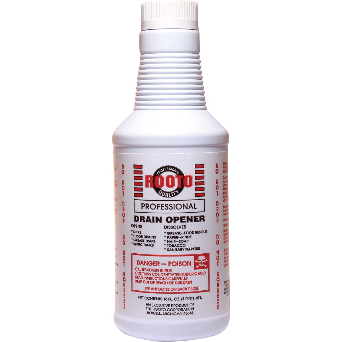 16 Oz. Professional Liquid Sulphuric Acid Drain Opener For Multi-purpose Use