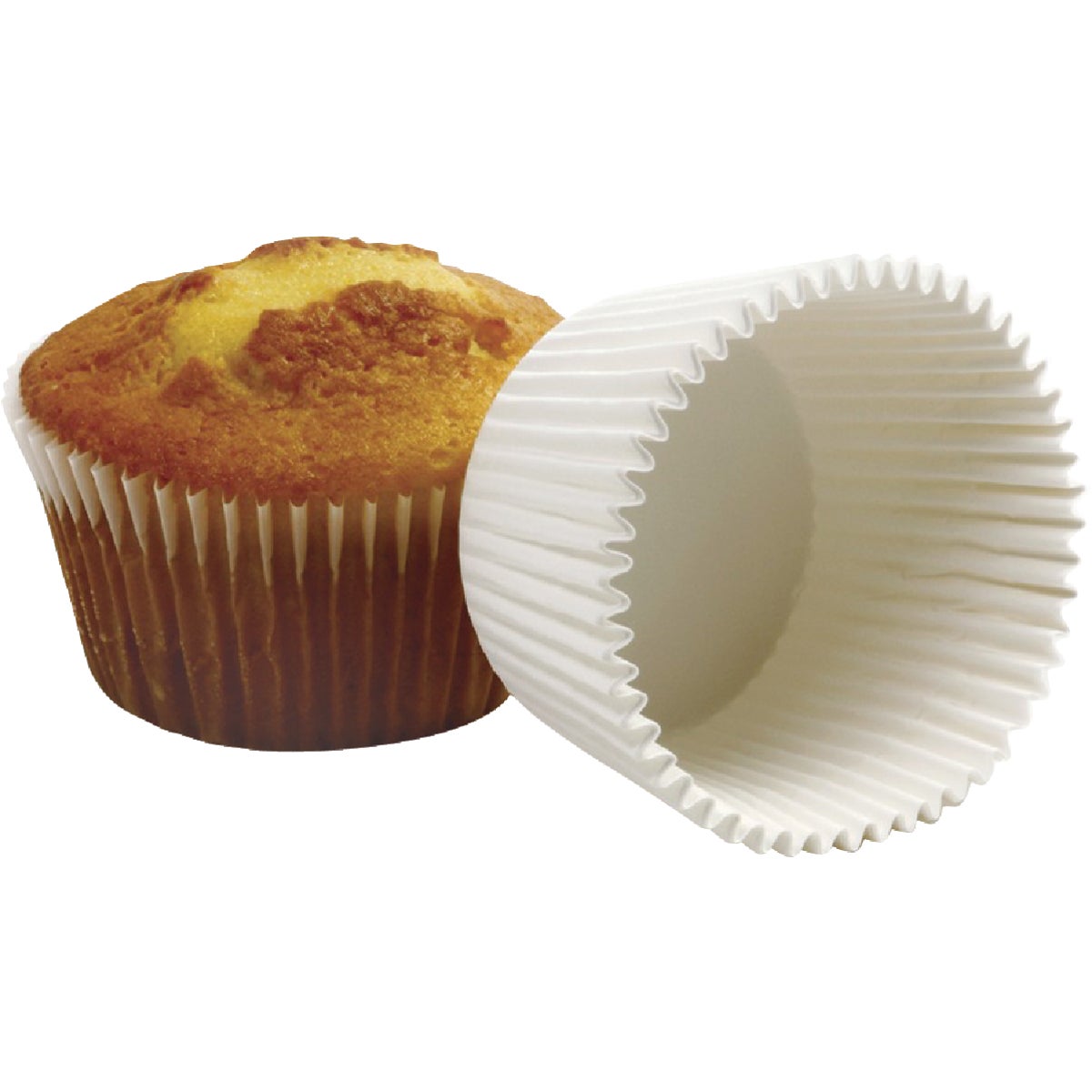 2 Inch Muffin Baking Cups - 75 Count White Paper Liners