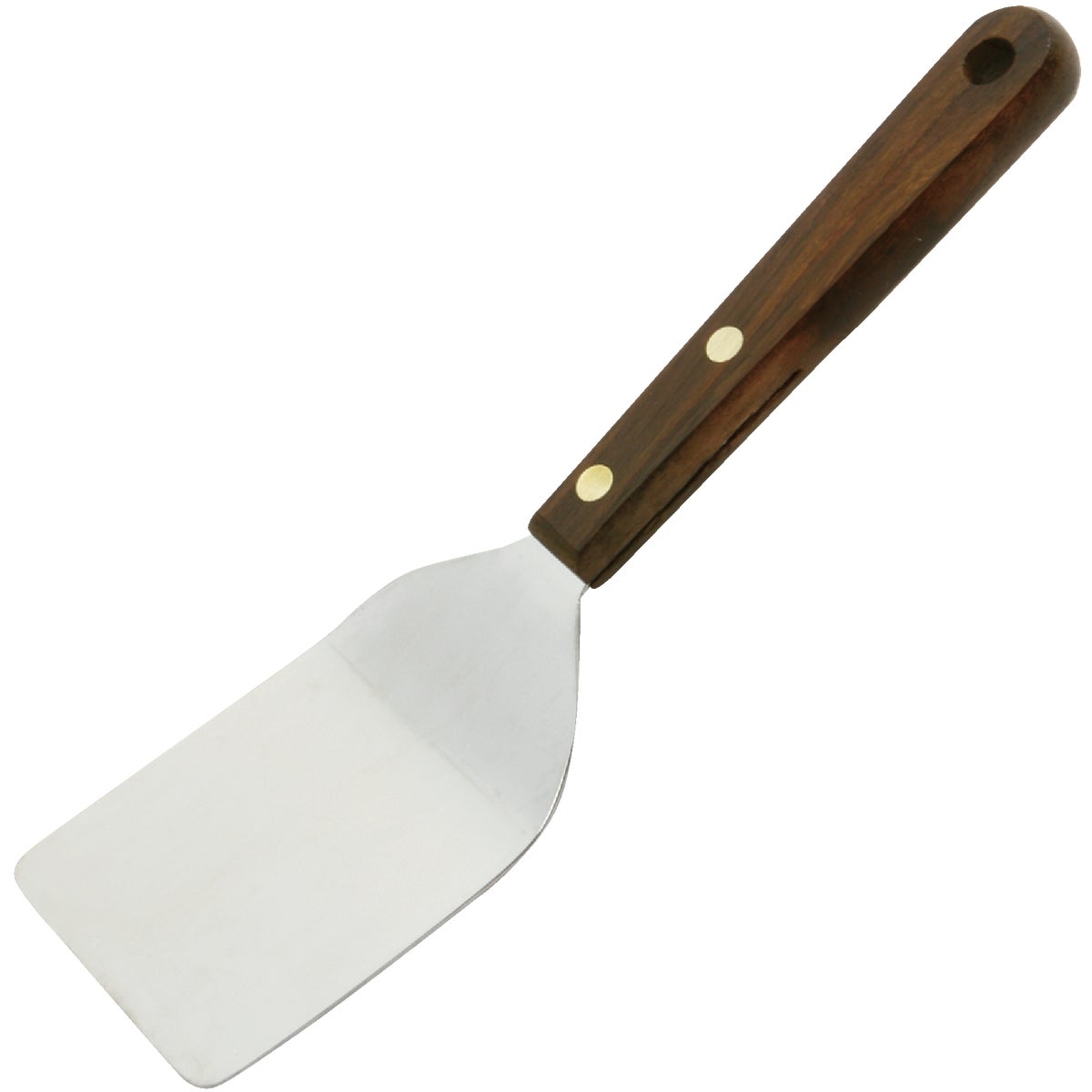 8 Inch Stainless Steel Solid Spatula Turner With Wooden Handle