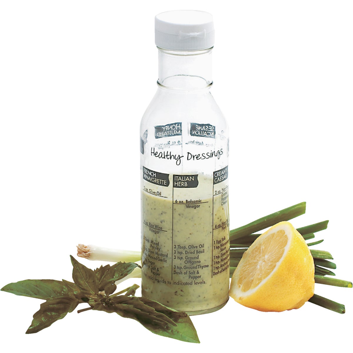 11 Ounce Salad Dressing Glass Shaker And Maker With Airtight Lid