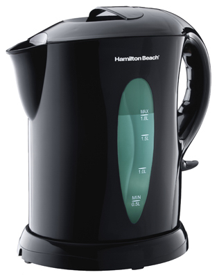 Electric Tea Kettle, Black, 1.7 Liter