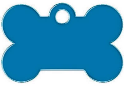 Kaba TAG-BONE 2S 0.75 x 0.03 in. Blue Bone Shape Pet Tag - Small Pack Of 10