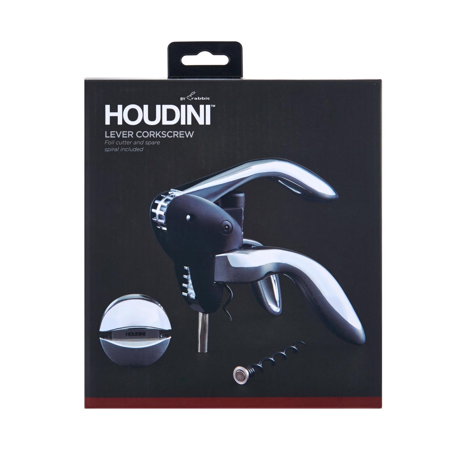 Deluxe Silver Stainless Steel Corkscrew - Model W9826 - Barware Accessories