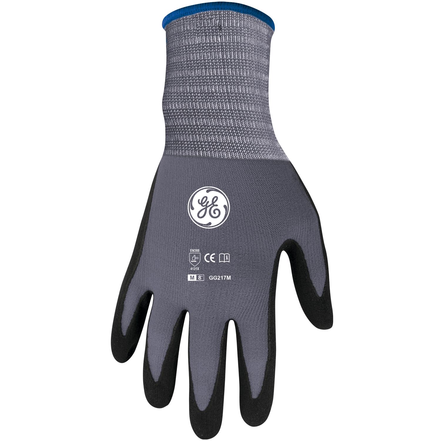 Unisex Dipped Gloves Black/gray Medium 1 Pair Gg217mc