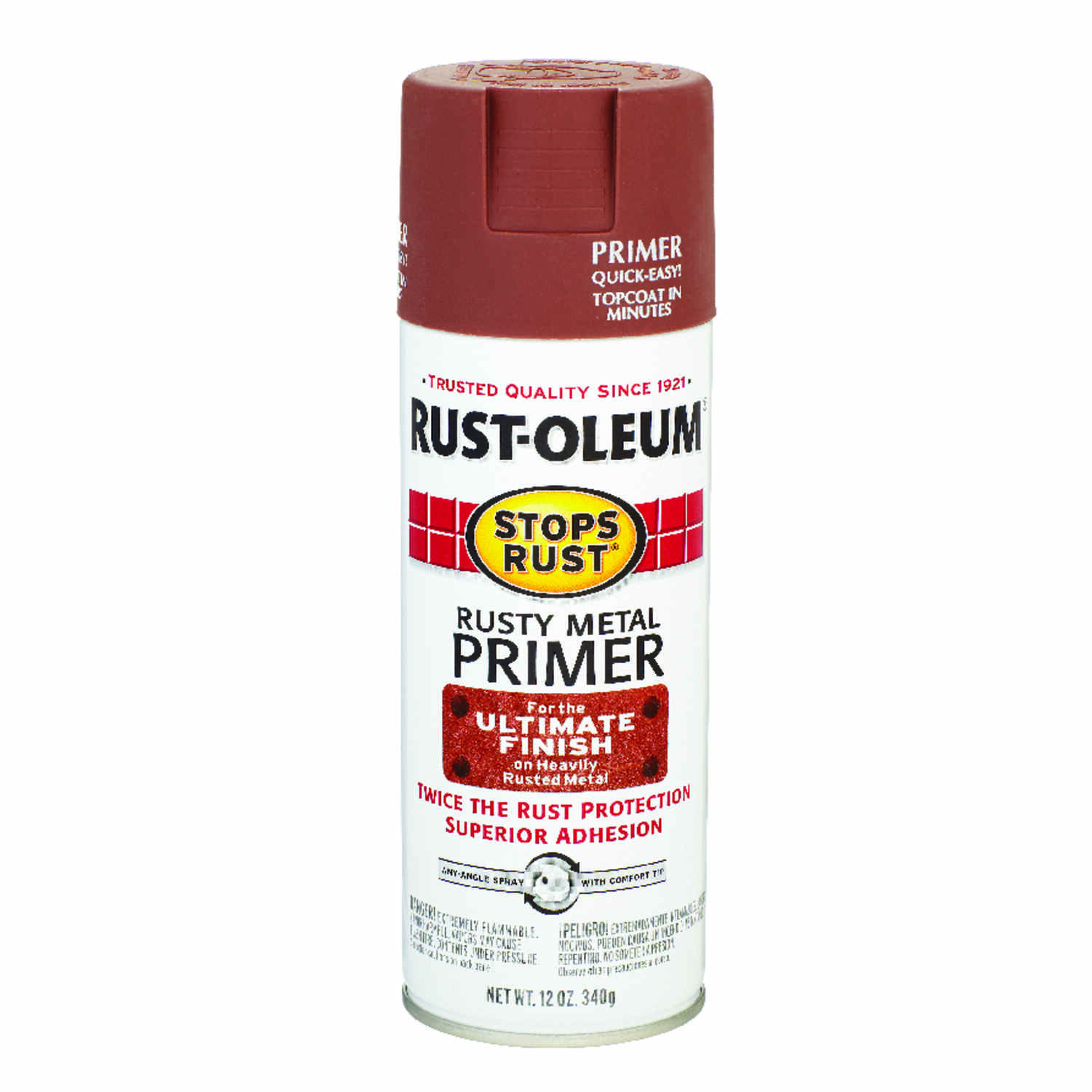 Stops Rust Rusty Metal Primer Spray, Flat, 12-oz.