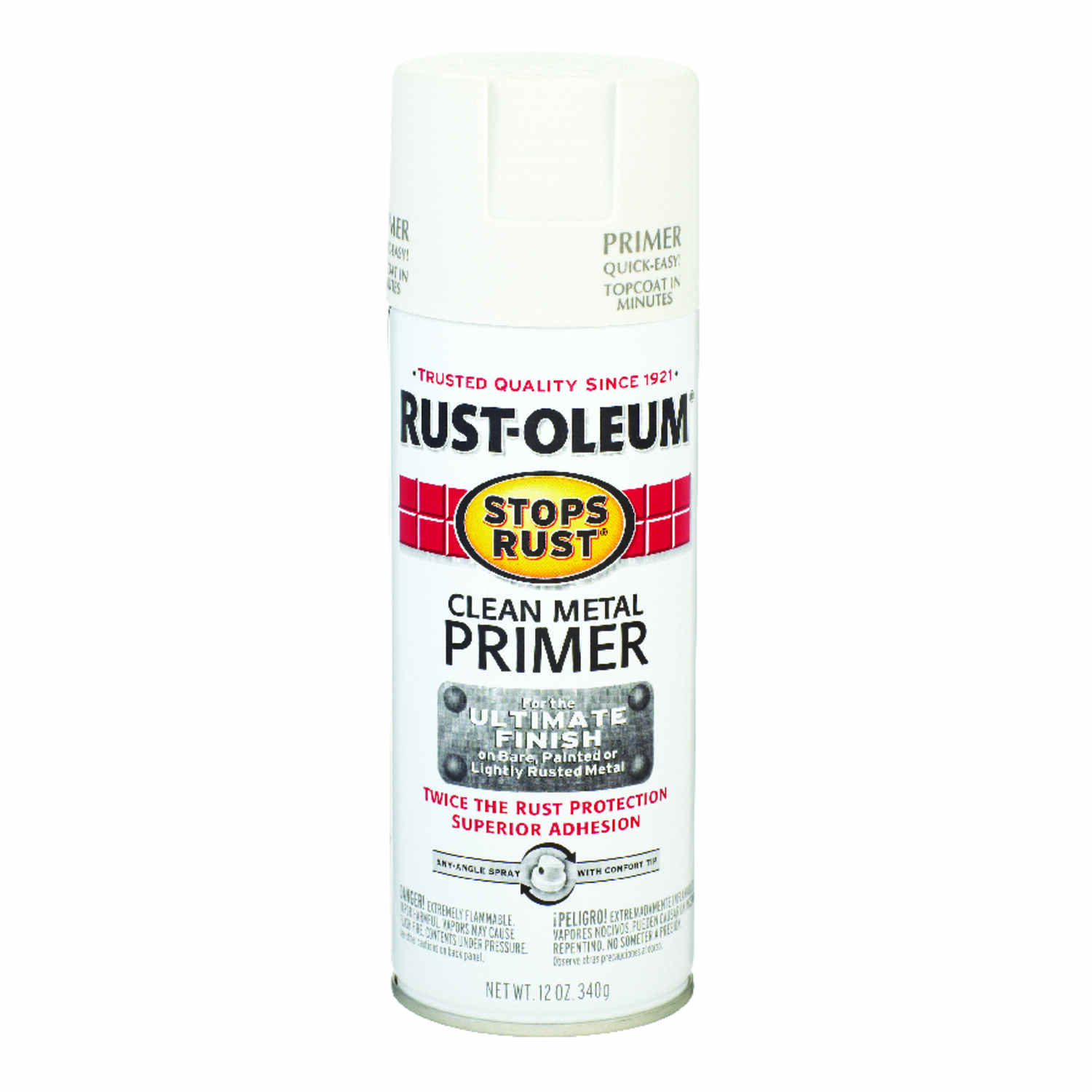 Metal Spray Primer, White, 12-oz.