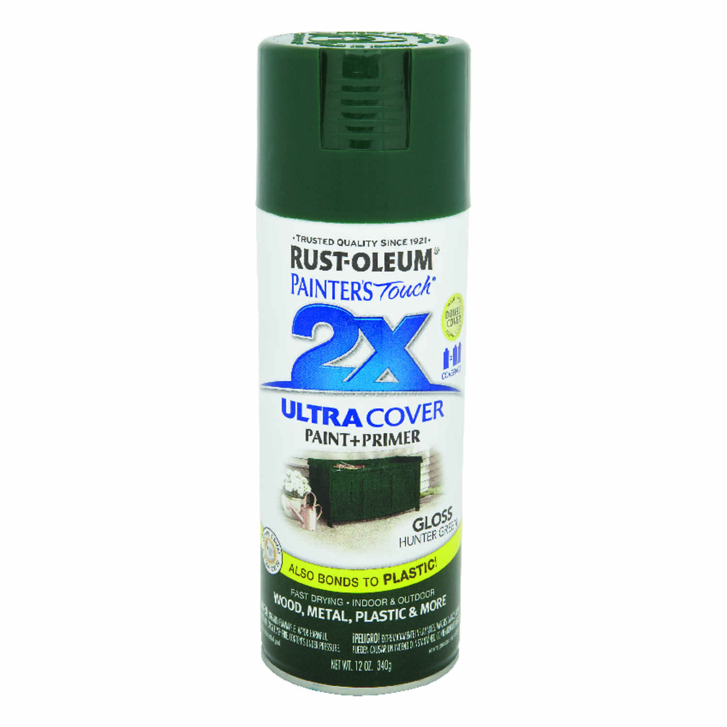 Painter's Touch 2x Ultra Cover 12 Oz. Gloss Spray Paint, Hunter Green