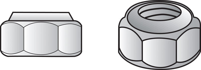 Nylon Insert Lock Nut, Zinc Plated Steel, Coarse Thread, 5/16-18, 100-Pk.