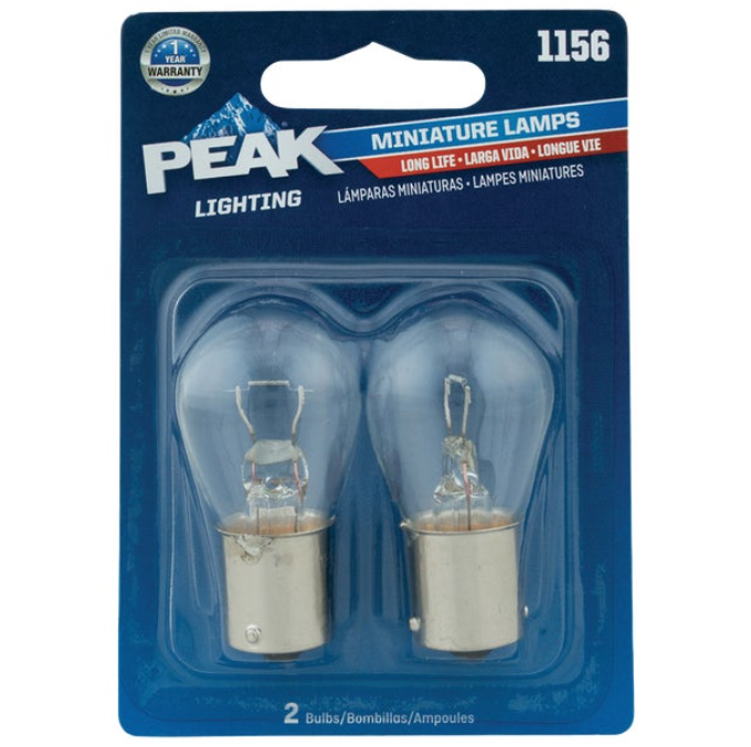 PEAK 1156 12.8V Mini Incandescent Automotive Bulb (2-Pack)