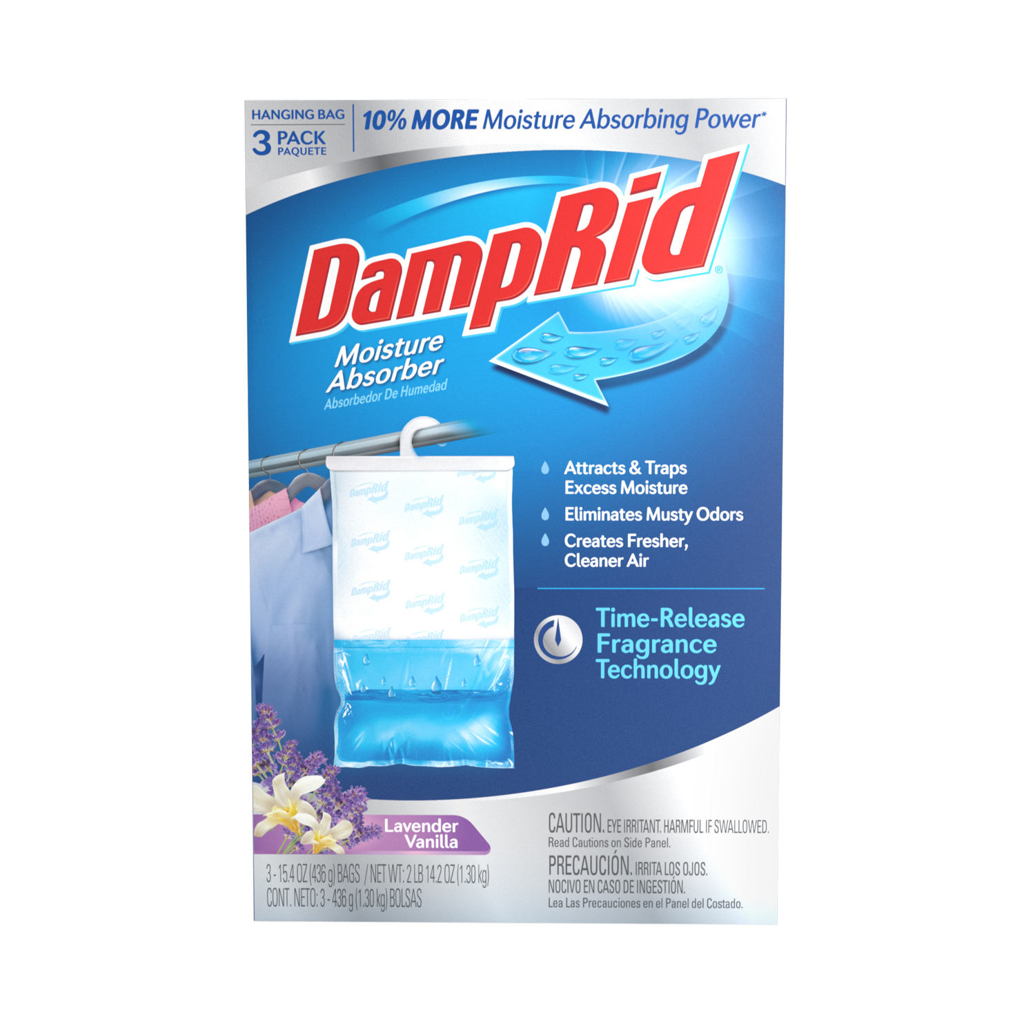 DampRid 15.4 Oz. Lavender Vanilla Hanging Moisture Absorber (3-Pack)