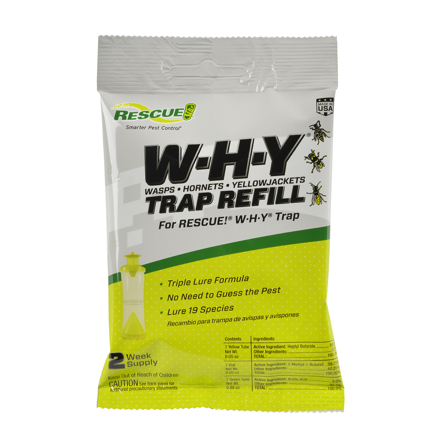 Rescue WHY Liquid Outdoor Wasp, Hornet, & Yellow Jacket Attractant Kit
