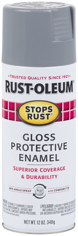 Stops Rust Smoke Gray Gloss 12 Oz. Anti-rust Spray Paint