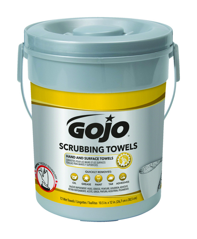 GOJO Fresh Citrus Pop-up Dispenser Scrubbing Hand Cleaner Wipes, (72 Ct.)