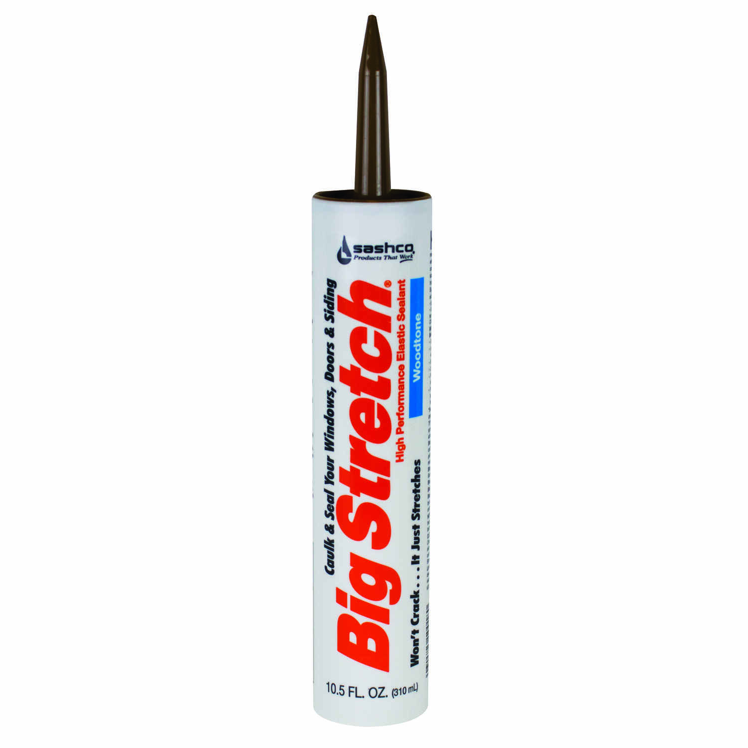 Sashco Big Stretch 10.5 Oz. Acrylic Elastomeric Caulk, Woodtone
