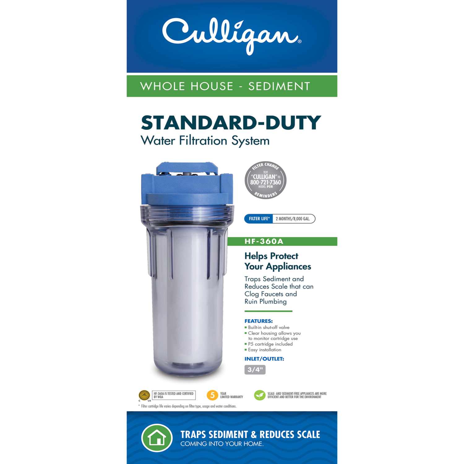 Hf-360 Whole House Valve-in-head Sediment Water Filter System