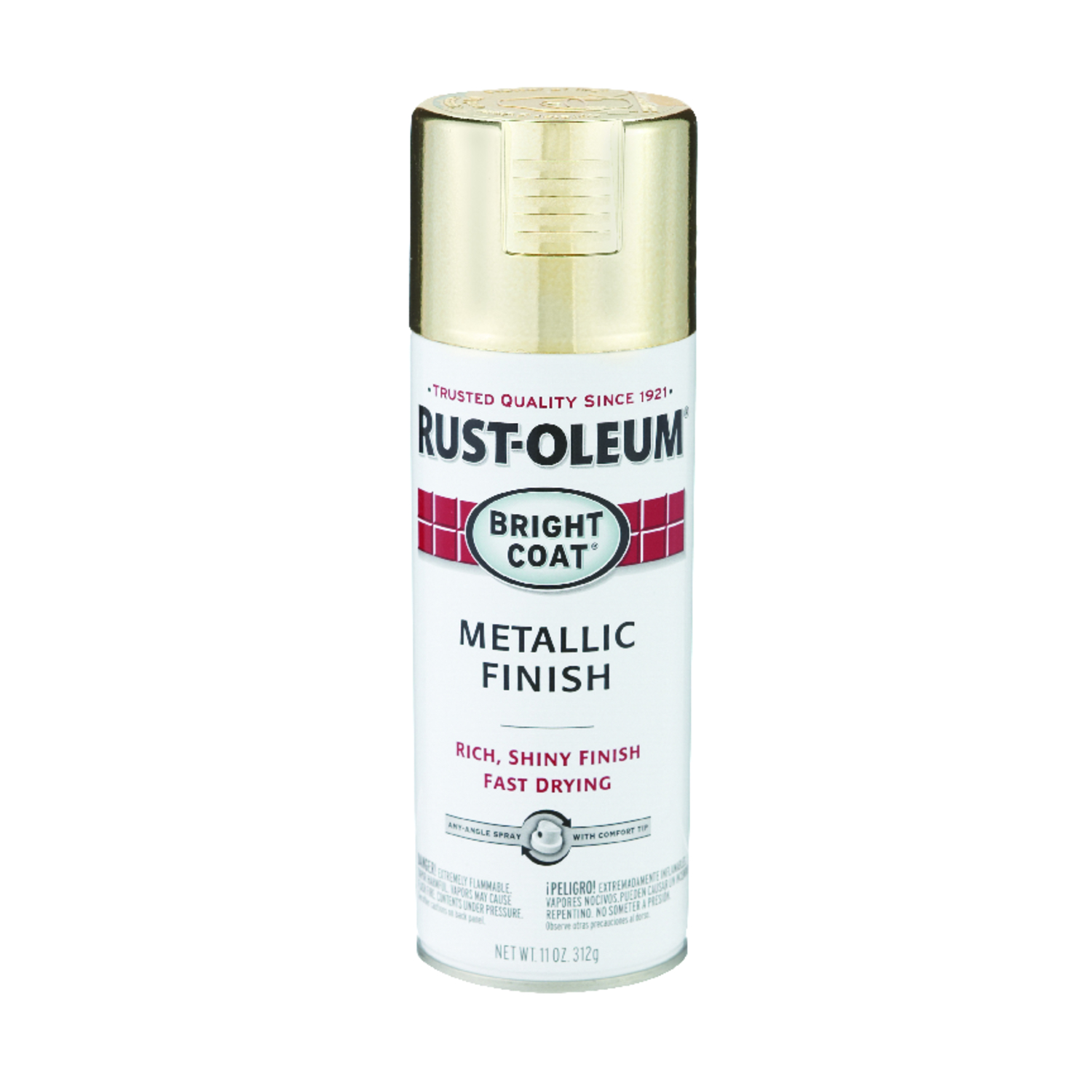 Metallic Enamel Spray Paint, Gold, 11-oz.