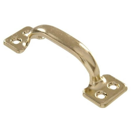 4-inch Brass Finish Sash Lift - Bar Type, Model 852088 By Hillman
