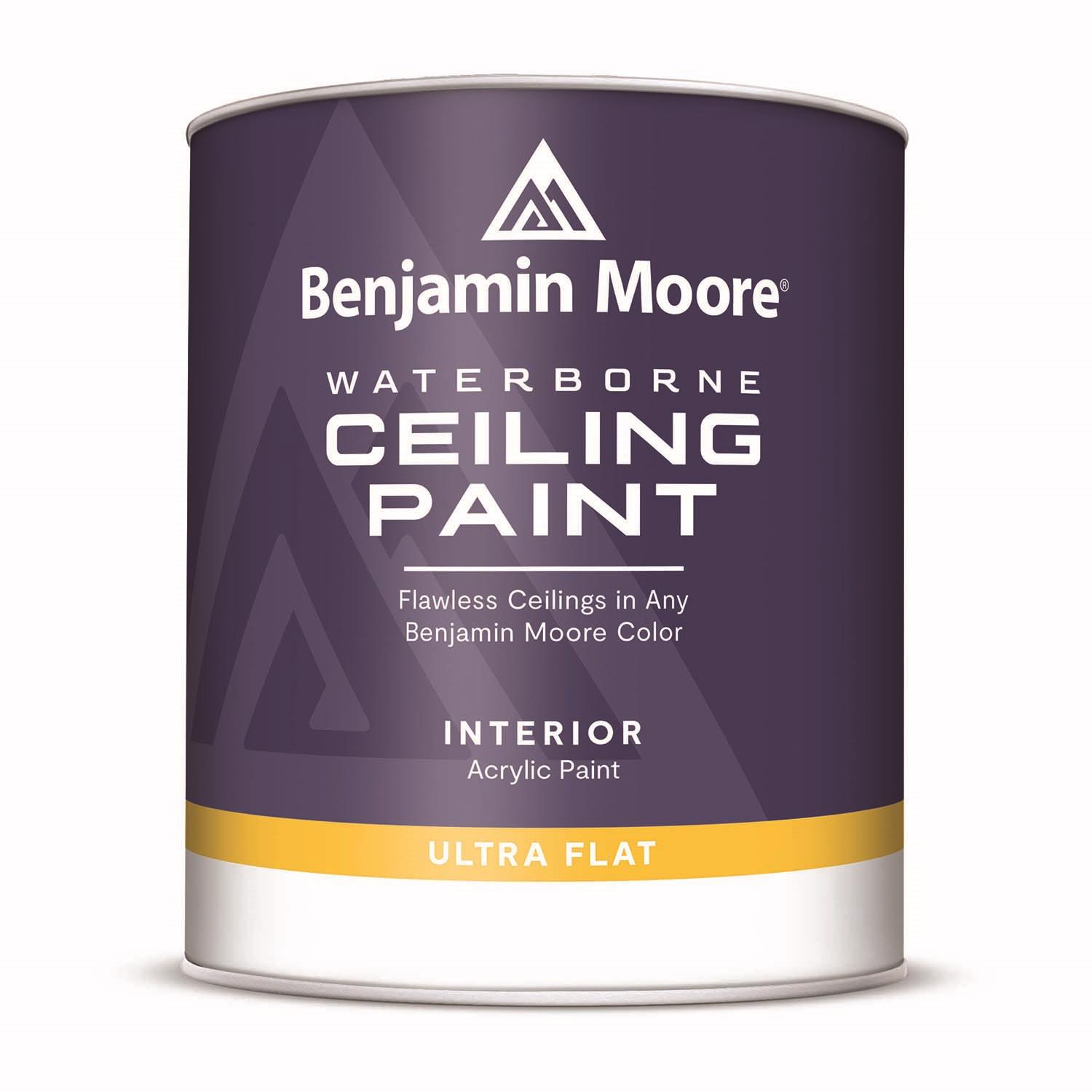Waterborne Ceiling Paint Ultra Flat White 1 Quart Interior Paint