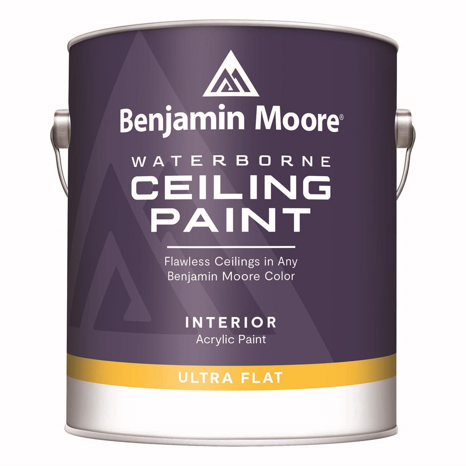 Benjamin Moore Waterborne Ceiling Paint Ultra Flat White 1 Gallon Interior