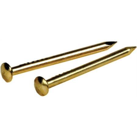 532630 1" X 18 Gauge Brass Plated Escutcheon Pin - Single Item